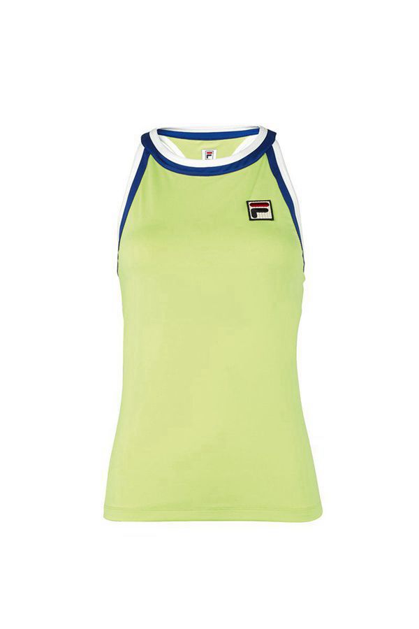 Fila Acqua Sole Halter Women's Tank Top - Green/White/Blue,NZ 974-16209